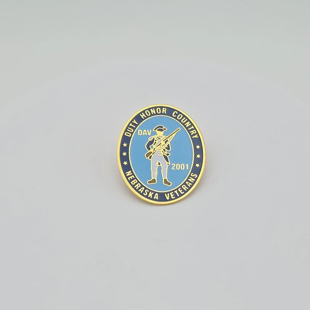 Vtg 2001 NEBRASKA VETERANS Lapel Pin Duty Honor Country Enamel DAV Disabled Vets